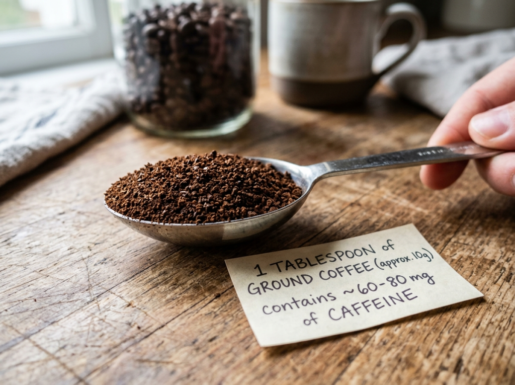 How Much Caffeine in a Tablespoon of Ground Coffee