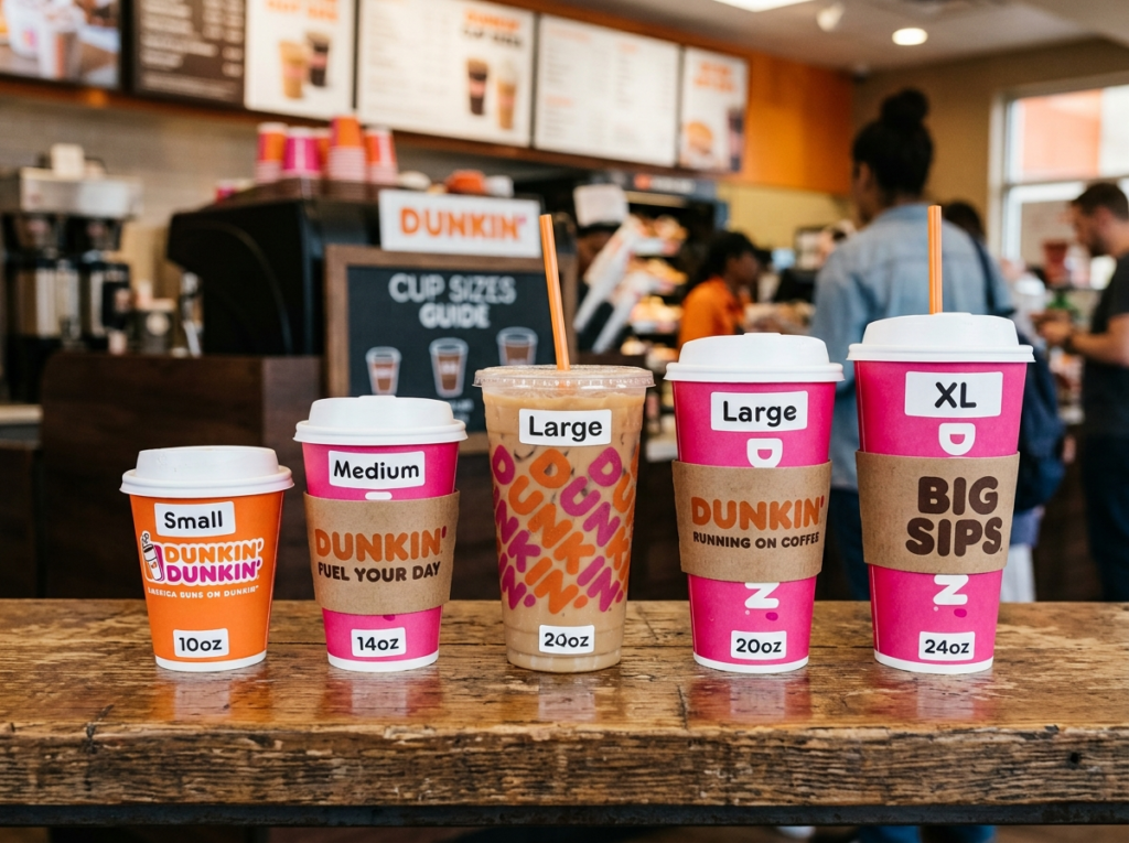 Dunkin' Donuts Cup Sizes Guide