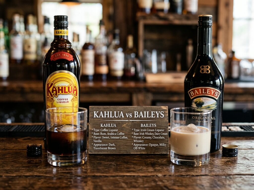 Kahlua vs Baileys Difference