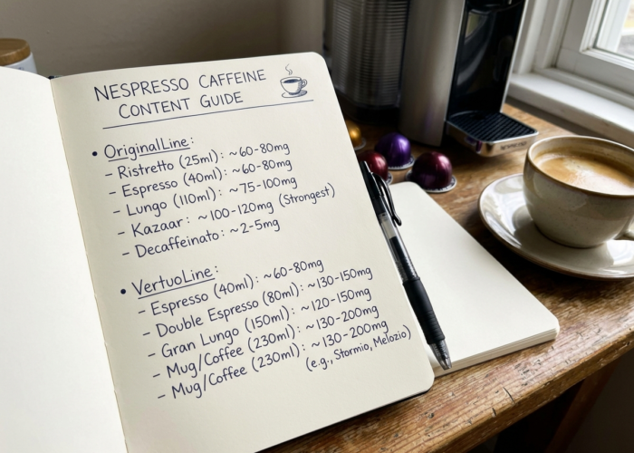 Nespresso Caffeine Content Guide | Chart | Vertuo & Original Pods