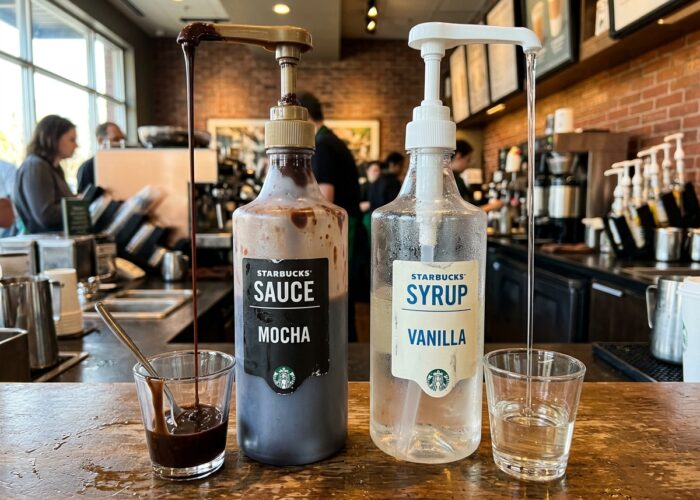 Starbucks Sauce vs Syrup Difference