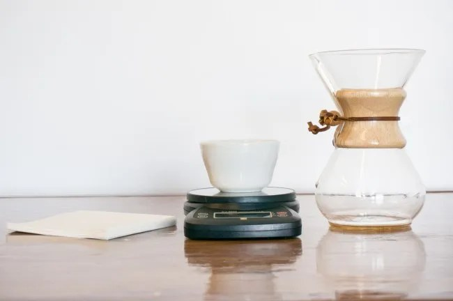 Chemex brewer setup